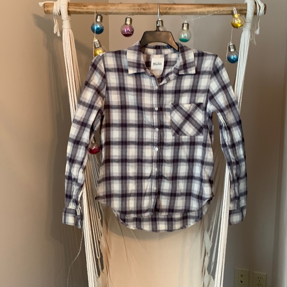 SO- Juniors Large soft flannel in cream, gray, and red